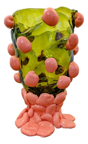 Clear, Pink and Green Nugget Vase by Gaetano Pesce for Fish Design, Italy, 2000s.