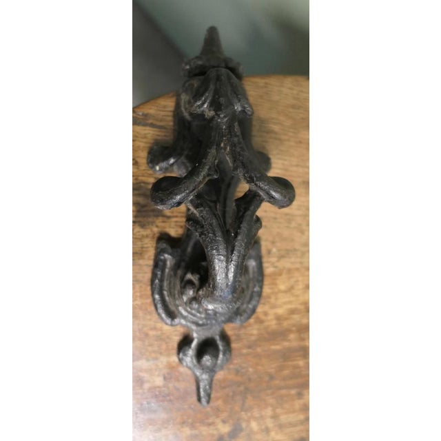 Metal Victorian Iron Door Knocker For Sale - Image 7 of 8