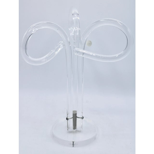 Vintage Modern Lucite Hand Towel Rack / Scarf Holder For Sale - Image 11 of 11