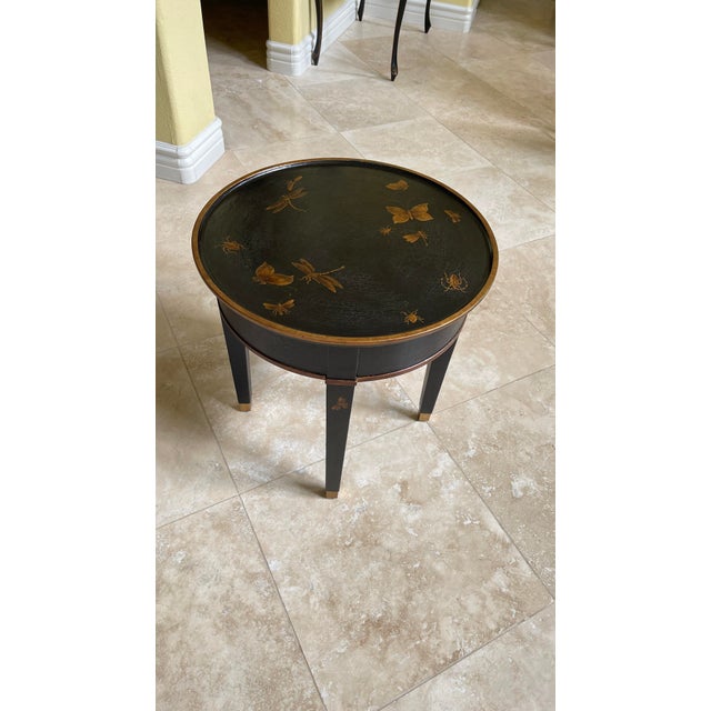 Chinoiserie Insects Side Table For Sale In Los Angeles - Image 6 of 6