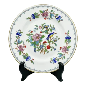 1980s Aynsley Pembroke Floral & Bird Bread & Butter Plate