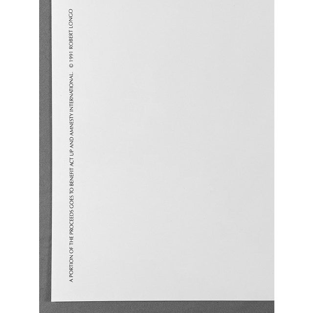 1990s Robert Longo Gretchen & Eric From Men in the Cities Original 1991 Act Up / Amenesty International Posters --Set of 2 For Sale - Image 5 of 9