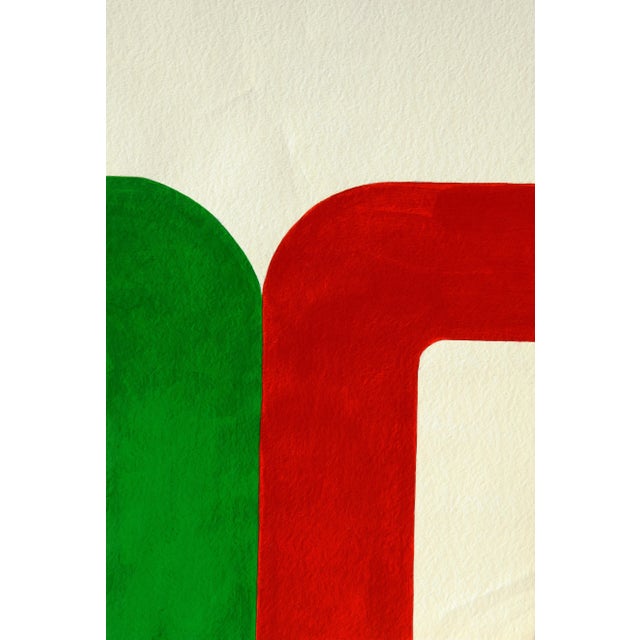 Green Ernst Geitlinger, Red-Green, Nov. 1970, Pencil and Acrylic For Sale - Image 8 of 11