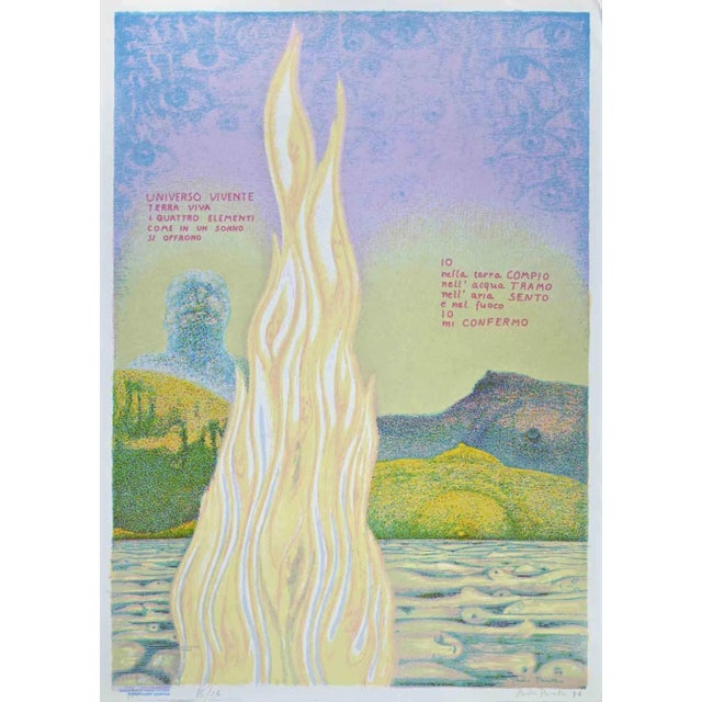 Paolo Pasotto, Living Universe, Original Screen Print, 1976 For Sale - Image 3 of 3