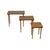 Vintage Nesting Tables in Formica, Walnut and Beech with Conical Legs, 1950s, Set of 3 For Sale - Image 4 of 10
