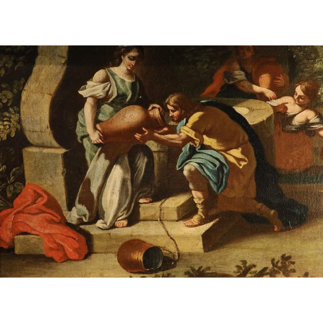 Workshop of Francesco De Mura, Rebecca at the Well, 1770, Oil on Canvas For Sale - Image 12 of 15