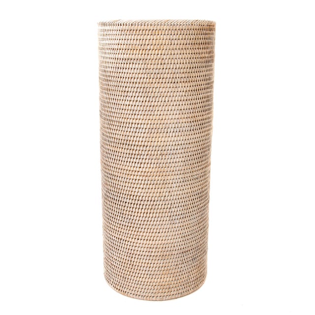 Artifacts Rattan Round Umbrella Basket For Sale - Image 4 of 4