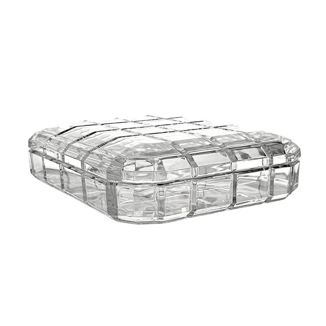 Late 20th Century Arnolfo Di Cambio Geometric Crystal Lidded Box, Italy For Sale - Image 10 of 16