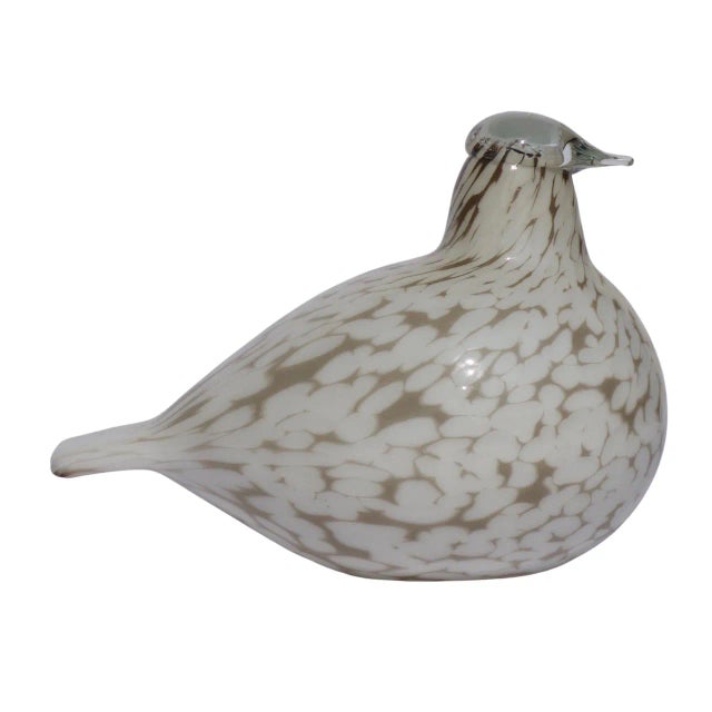 Iittala Glass Bird Willow Grouse by Oiva Toikka, 1980s For Sale - Image 6 of 6