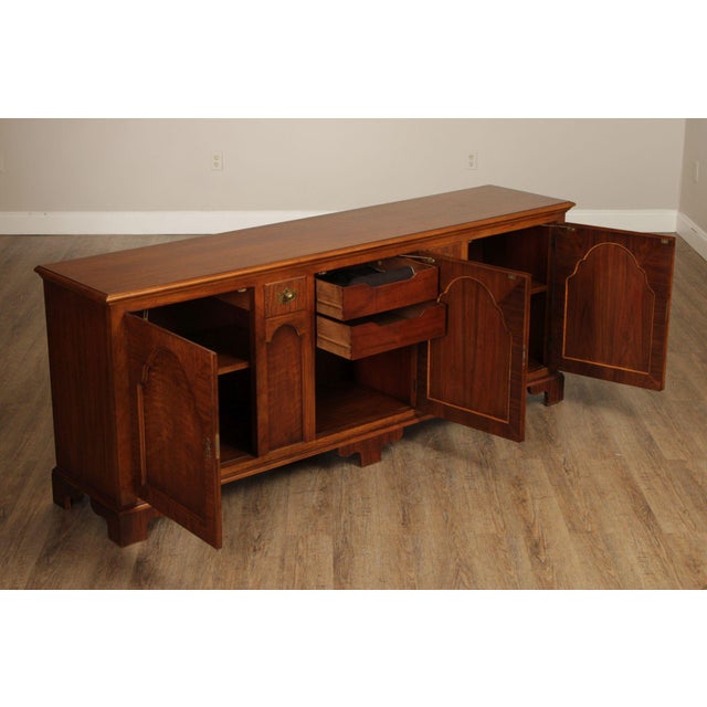 Baker Furniture Company Baker Milling Road Georgian Style Walnut Buffet Sideboard For Sale - Image 4 of 18