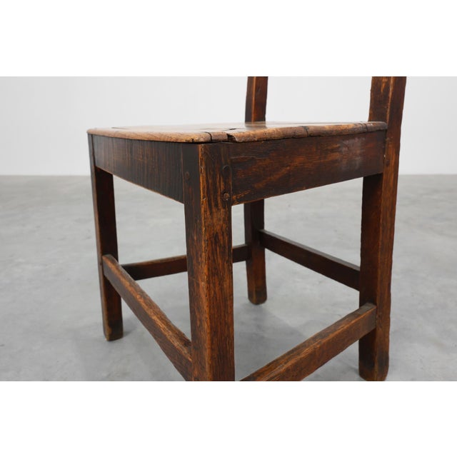 Antique Late 19th Century Oak Side Chair, Belgium For Sale - Image 15 of 17