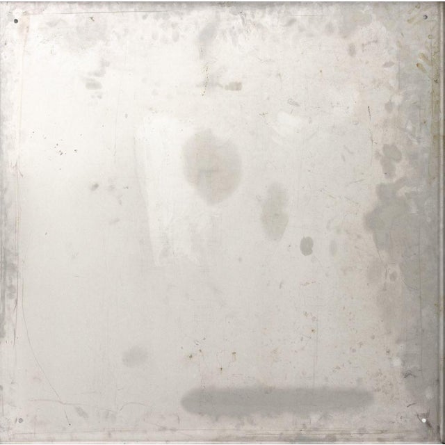 Silver Illegibly Signed Landscape Scene Steel Panel For Sale - Image 8 of 8