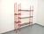Vintage Italian Bauhaus Style Bookcase in Red Metal and Smoked Glass, 1970s For Sale - Image 15 of 15
