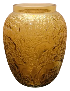 Biches Amber Glass Vase by René Lalique for Lalique, 1932