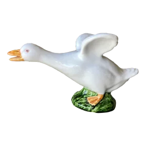 Mid 20th-Century La Poterie Du Mesnil De Bavent Faience Glaze Over Terracotta Duck