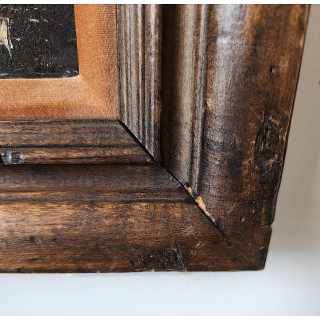 Antique Rustic Pastoral Oil Paintings - A Pair For Sale - Image 12 of 14