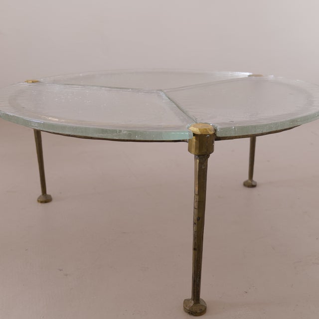 Metal Round Coffee Table in Wrought Bronze by Lothar Klute, 1980 For Sale - Image 7 of 13
