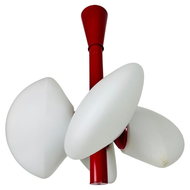 Mid-Century Modern Red Kaiser 4-Arm Space Age Chandelier, 1960s, Germany For Sale - Image 13 of 13
