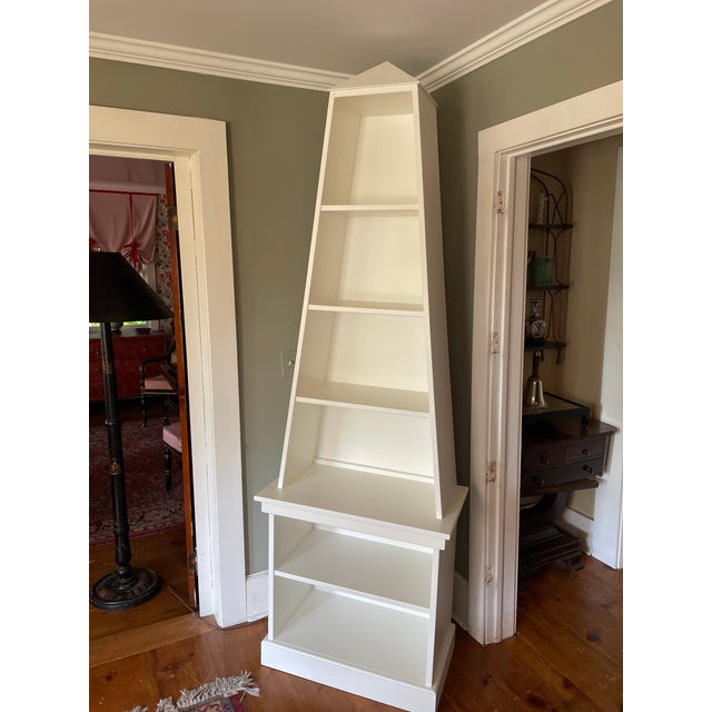 Irwin and Lane Obelisk Bookcase Etagere With Pyramid Top For Sale - Image 9 of 9