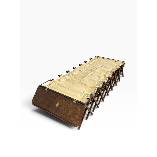 Early 20th Century Antique Folding Campaign Bed, 1900 For Sale - Image 5 of 12