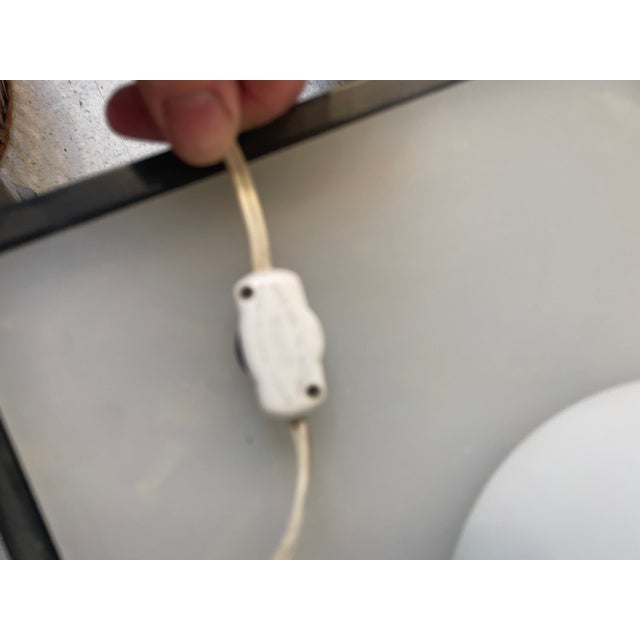 Spaceship Scandinavian Hand Blown Glass Table Lamp | 1960s Table Lamp | Vintage Lighting For Sale - Image 4 of 10