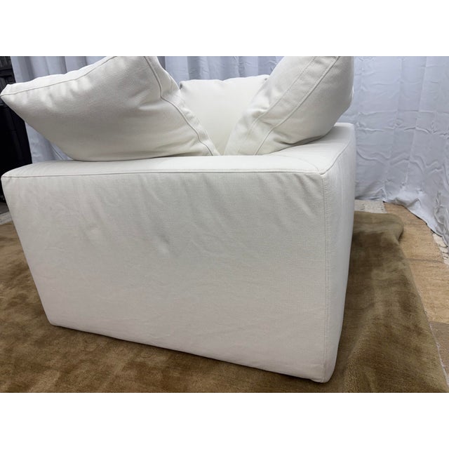 Rh Cloud® Chair — Classic 40" | Natural Performance Linen For Sale - Image 11 of 18