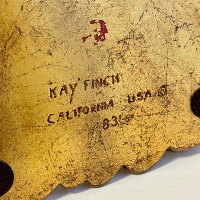 Kay Finch Yorkshire Terrier Gold Leaf Glaze Silky Yorkie Dog Statue California Usa For Sale - Image 11 of 12