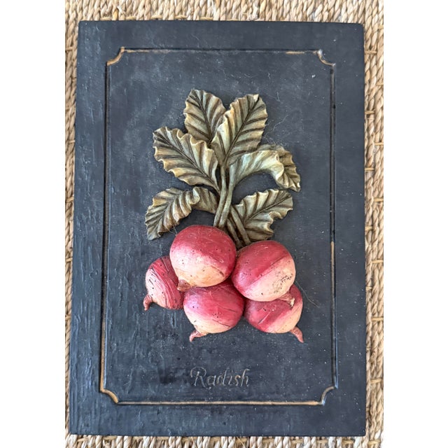 Set/6 Trompe l'Oeil Vegetable Wall Sculptural Art For Sale - Image 4 of 12