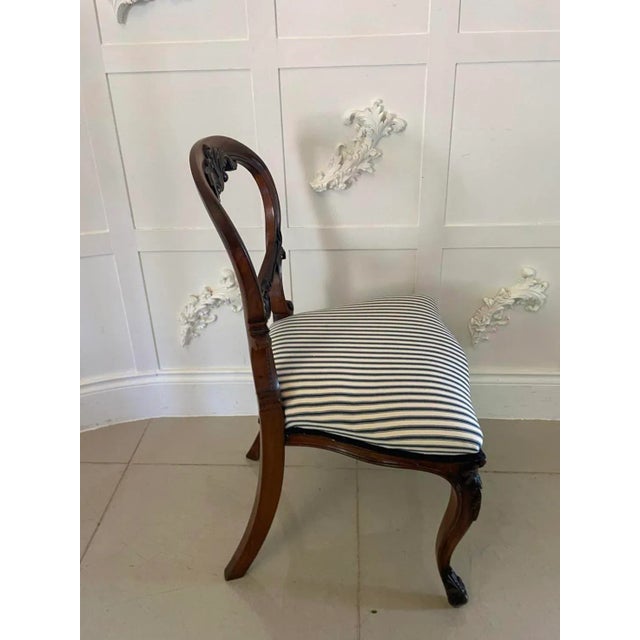 Antique Victorian Carved Walnut Dining Chairs, 1850, Set of 6 For Sale - Image 9 of 12