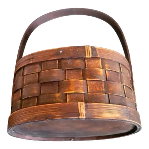 Mid 20th Century Wooden Apple Basket
