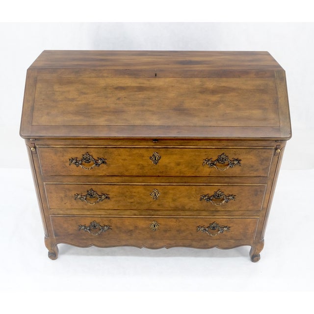 Baker Slant Drop Front Secretary Desk 3 Drawers Chest MINT For Sale - Image 12 of 18