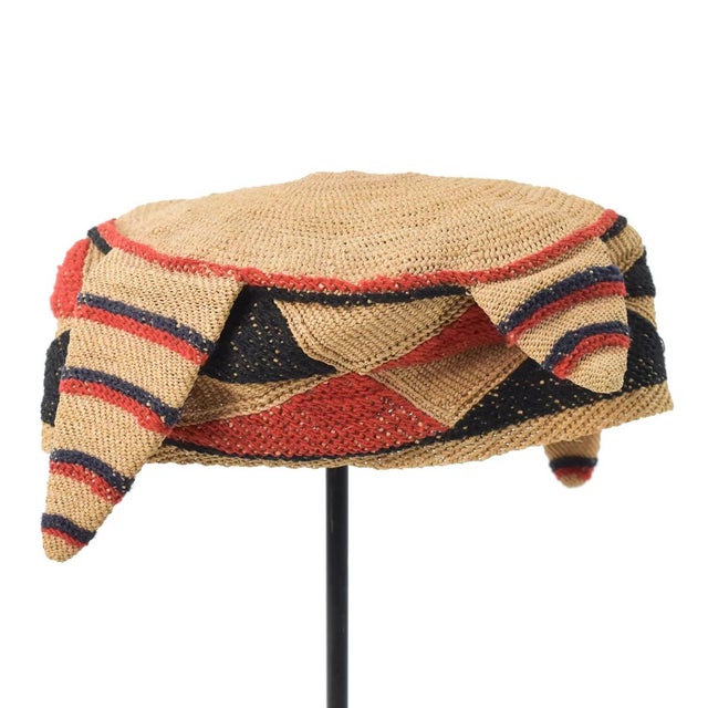 Textile Early 20th Century Pende Woven Chief's Hat For Sale - Image 7 of 7