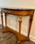 Traditional Late 20th Century Empire Revival Giltwood & Burlwood Demilune Console Table With Black Marble Top For Sale - Image 3 of 11