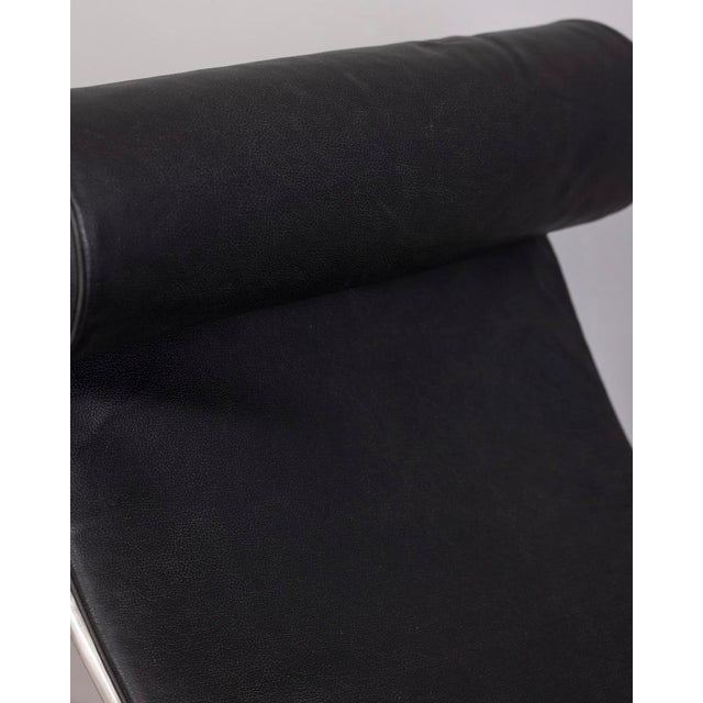 Vintage Chaise Lounge in Metal and Leather, Italy, 1980s For Sale - Image 4 of 17