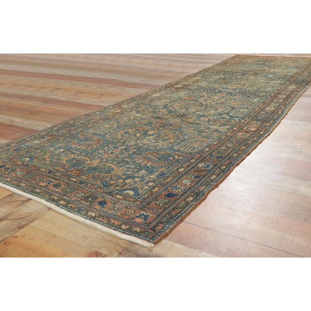 Antique Persian Malayer Rug Runner - 03'05 X 12'02 For Sale - Image 9 of 11