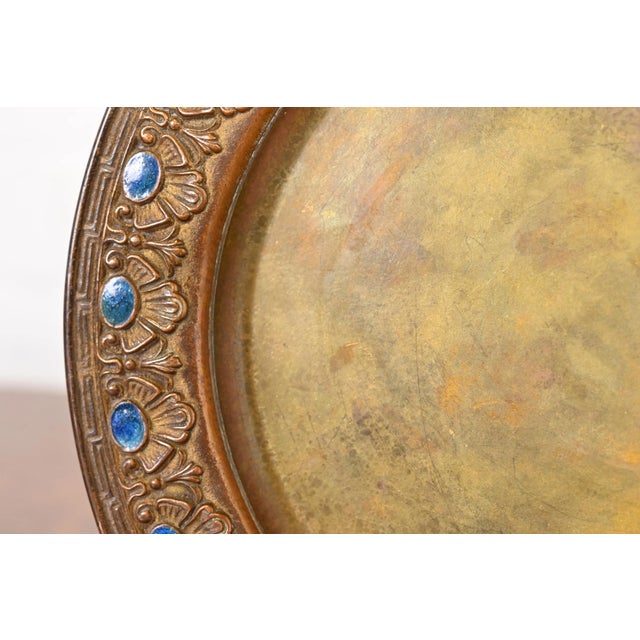Louis Comfort Tiffany Furnaces Bronze Doré and Enamel Plate For Sale In South Bend - Image 6 of 10