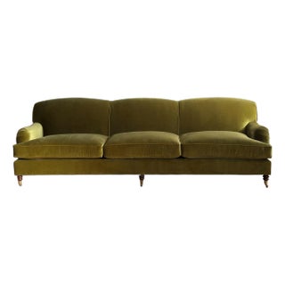 George Smith Signature Sofa in Pierre Frey Velvet For Sale