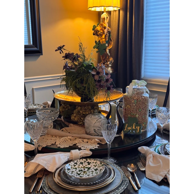 Set of 2 Green Lotus Flower Bombay Ginger Jars - A Pair For Sale - Image 9 of 11