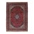 Rosette Designed Persian Kashan Wool Rug in Red From the 1950s For Sale