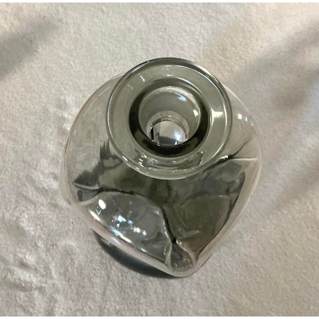 Holmegaard Holmegaard "Kluk Kluk " Decanter Smoked Gray Glass Jacob Bang, Denmark 1960s For Sale - Image 4 of 12