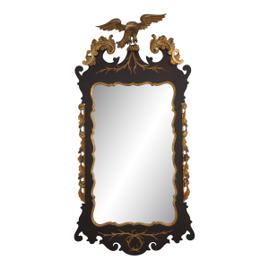 Antique American Chippendale Style Mahogany Mirror W. Eagle