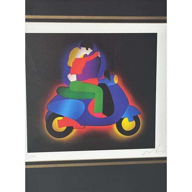 Late 20th Century Marco Lodola Screenprint on Paper (No. 30/70) With Mirrored Frame For Sale - Image 6 of 17