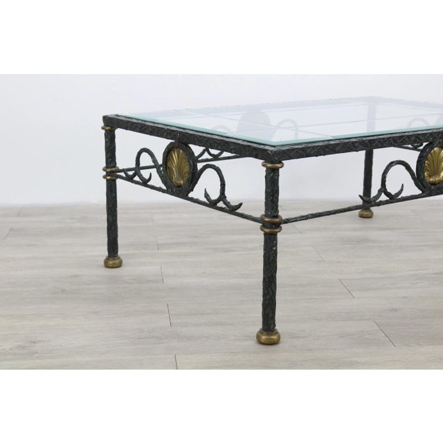 Mid Century Brass & Metal Coffee Table For Sale - Image 9 of 12
