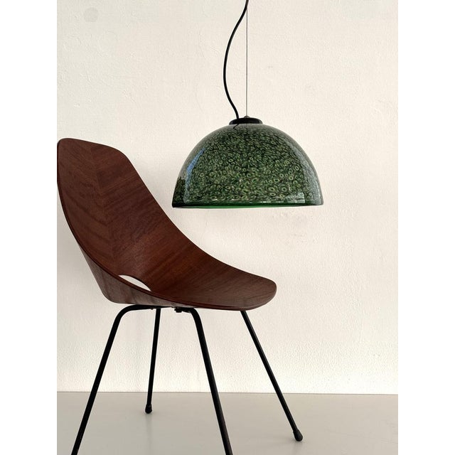 Mid-Century Modern Italian Green Neverrino Pendant Light by Gae Aulenti for Vistosi, 1970s For Sale - Image 3 of 18