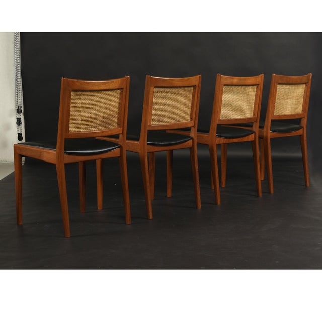 Brown 8 Karl Erik Ekselius for j.o. Carlsson Swedish Caned Teak Dining Chairs For Sale - Image 8 of 18