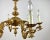 Metal Vintage French Gilt Brass 6-Arm Chandelier, 1960s For Sale - Image 7 of 11
