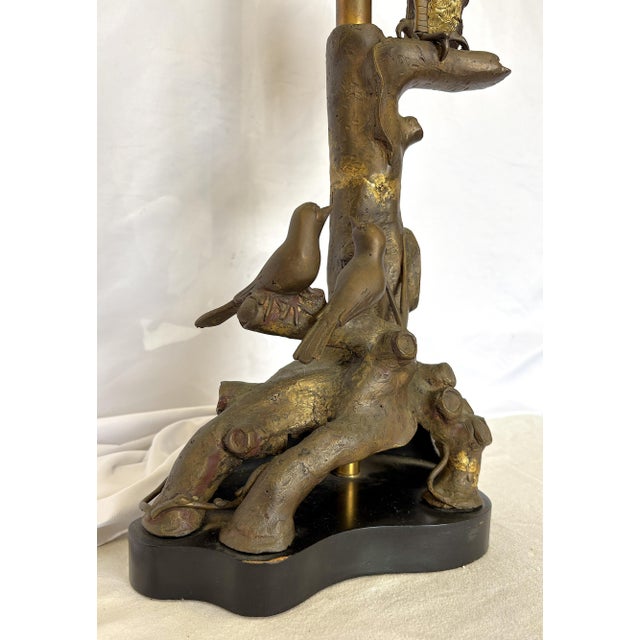 1960s Mid Century Modern Bronze Owl Lamp by Marbro Lamp Co. For Sale In West Palm - Image 6 of 17