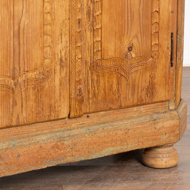 Narrow Pine Two Door Armoire, Hungary Circa 1820-40 For Sale - Image 9 of 12