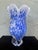 Contemporary Royal Gallery Blue & White Handblown Art Glass Vase, Poland, 1999 For Sale - Image 3 of 9