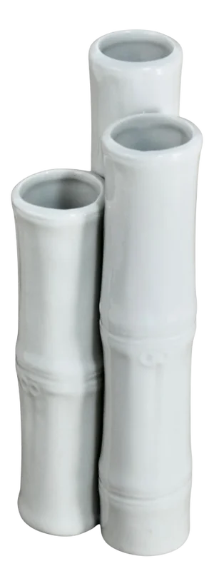 Bamboo 3 Stem Porcelain Vase